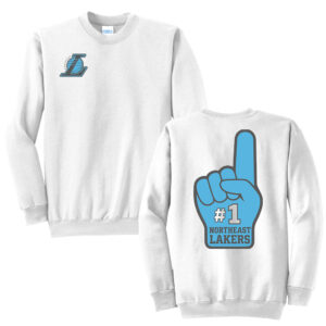 NE Lakers BB Unisex Fleece Crewneck Sweatshirt-White