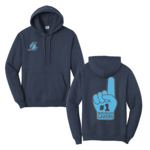 NE Lakers BB Unisex Fleece Hooded Sweatshirt-Navy