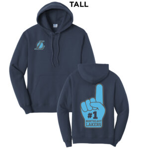 NE Lakers BB Tall Fleece Hooded Sweatshirt-Navy