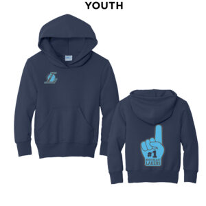 NE Lakers BB Youth Fleece Hooded Sweatshirt-Navy