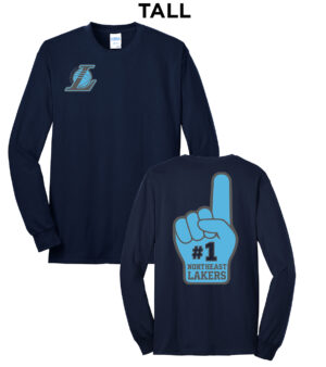 NE Lakers BB Tall Long Sleeve Cotton Tee-Navy