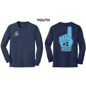 NE Lakers BB Youth Cotton Long Sleeve Tee-Navy