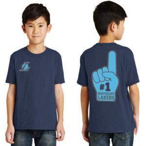 NE Lakers BB Youth Short Sleeve Tee-Navy