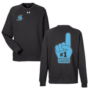 NE Lakers BB Under Armour UA Rival Fleece Crewneck Sweatshirt Adult-Black