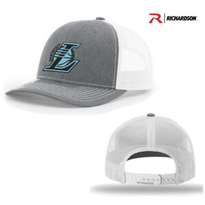 NE Lakers BB Richardson Pro Crown Mesh Back solid color Adjustable back cap Split-Heather Grey/White
