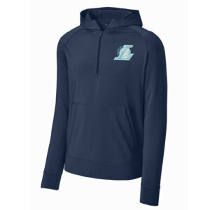 NE Lakers BB Sport-Tek Men Sport-Wick Stretch 1/2-Zip Hoodie-Navy