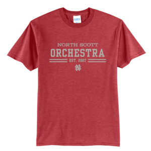 NS Orchestra Unisex Short Sleeve Tee-Heather Red