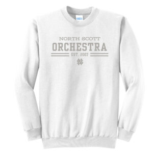 NS Orchestra Unisex Core Fleece Crewneck Sweatshirt-White