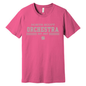 NS Orchestra Bella and Canvas Unisex Jersey Short Sleeve Tee-Charity Pink