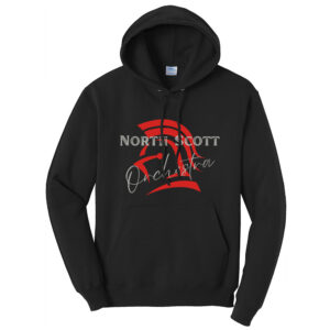 NS Orchestra Unisex Fleece Hooded Sweatshirt-Black