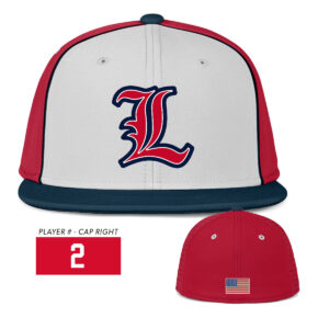 03. North Scott Baseball The Game Perforated GameChanger Cap with Piping-White, Red, Blue