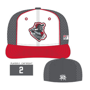 04. North Scott Baseball The Game Perforated GameChanger Cap-White-Graphite-Red