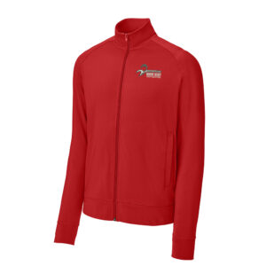 North Scott Trap Sport-Tek men Sport-Wick Stretch Full-Zip Cadet Jacket-Red