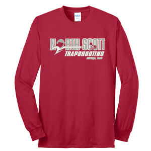 North Scott Trap Unisex Long Sleeve Cotton Tee-Red