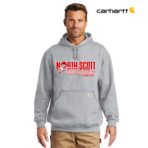 North Scott Trap Carhartt Adult Midweight Hooded Sweatshirt-Heather Grey