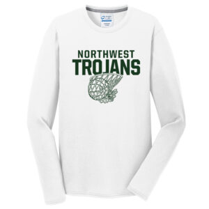 NW Basketball Men Long Sleeve Essential Blended Performance Tee-White