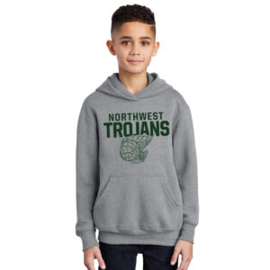 NW Basketball Youth Fleece Hooded Sweatshirt-Athletic Heather