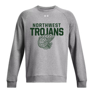 NW Basketball Under Armour UA Rival Fleece Crewneck Sweatshirt-Castle Rock Heather