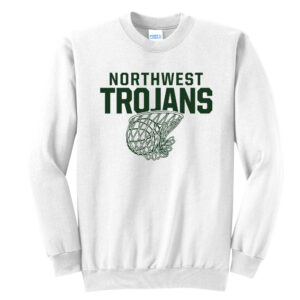 NW Basketball Unisex Fleece Crewneck Sweatshirt-White