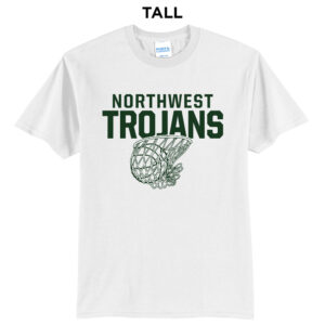 NW Basketball Tall Short Sleeve Tee-White