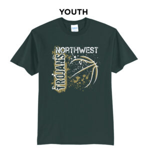 NW Basketball Youth Short Sleeve Tee-Dark Green
