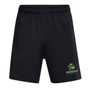 NW Basketball Under Armour Men’s UA Tech Vent 7″ pocketed  Shorts-Black