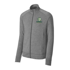 NW Basketball Sport Tek Men Sport Wick Stretch Full Zip Cadet Jacket-Charcoal Grey Heather
