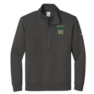 NW Cross Country Nike Club Fleece Sleeve Swoosh 1/2-Zip Men-Anthracite