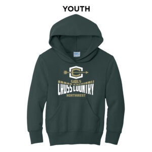 NW Cross Country Youth Fleece Hooded Sweatshirt-Dark Green
