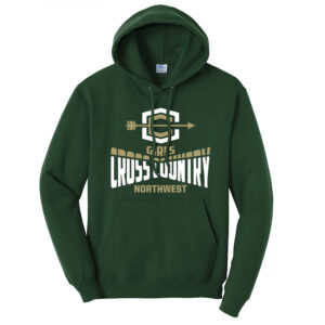 NW Cross Country Unisex Fleece Hooded Sweatshirt-Dark Green