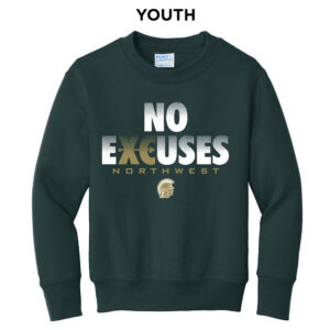 NW Cross Country Youth Fleece Crewneck Sweatshirt-Dark Green