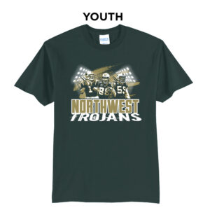 NW Football Youth Short Sleeve Tee-Dark Green