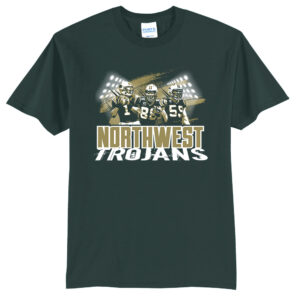 NW Football Unisex Short Sleeve Tee-Dark Green