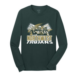 NW Football Unisex Cotton Long Sleeve Tee-Dark Green
