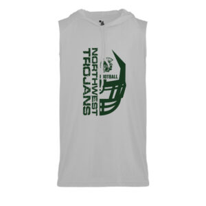 NW Football Badger B-Core Sleeveless Hood Tee Men-Silver
