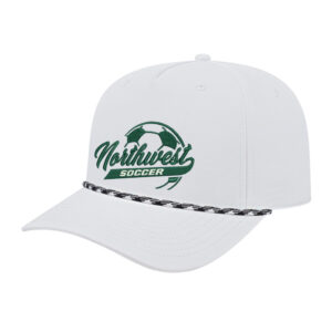 NW Girls Soccer Athletic Rope Cap-White/White/Black