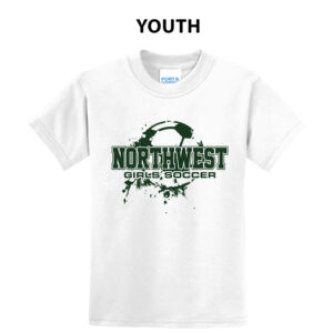 NW Girls Soccer Youth Short Sleeve Tee-White