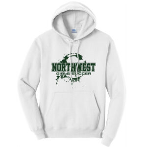 NW Girls Soccer Unisex Fleece Hooded Sweatshirt-White