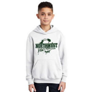 NW Girls Soccer Youth Fleece Hooded Sweatshirt-White