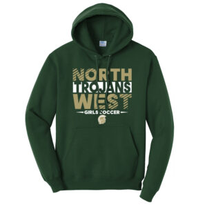 NW Girls Soccer Unisex Fleece Hooded Sweatshirt-Dark Green