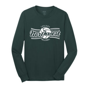 NW Volleyball Unisex Cotton Long Sleeve Tee-Dark Green