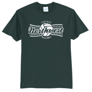 NW Volleyball Unisex Short Sleeve Tee-Dark Green