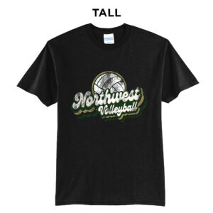 NW Volleyball Tall Cotton Short Sleeve Tee-Black