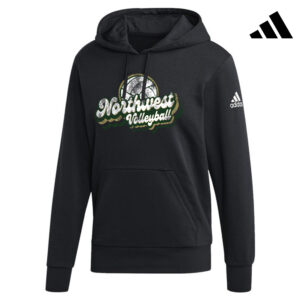 NW Volleyball Adidas Fleece Hooded Sweatshirt- Black
