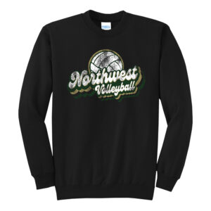 NW Volleyball Unisex Fleece Crewneck Sweatshirt-Black