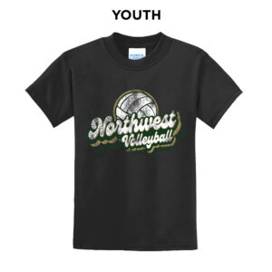 NW Volleyball Youth Short Sleeve Tee-Black