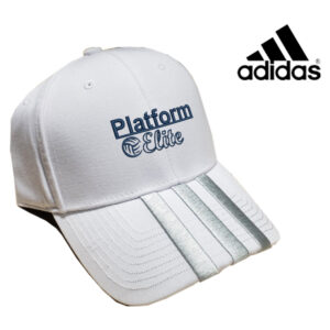 Platform Elite VB Adidas Three Stripe structured adjustable twill cap-White/silver