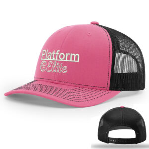 Platform Elite VB Richardson Pro Crown Mesh Back Adjustable back cap-Hot Pink/Black
