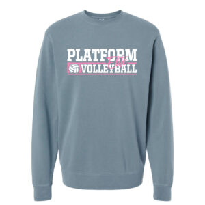 Platform Elite VB Independent Trading Midweight-Pigment Dyed crewneck sweatshirt Unisex- Slate Blue