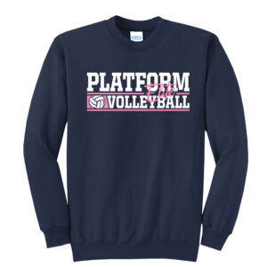 Platform Elite VB Unisex Core Fleece Crewneck Sweatshirt-Navy